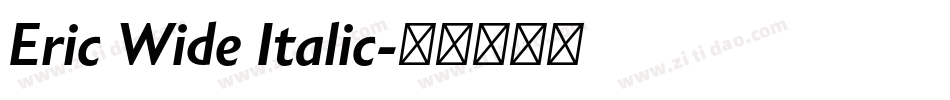Eric Wide Italic字体转换
